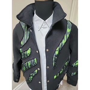 Rastah Handwoven Portal Snap Jacket Medium Snap Unisex Made in Pakistan